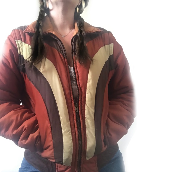 Vintage Jackets & Blazers - AMAZING 70s Vintage Jacket/Vest Convertible Puffer